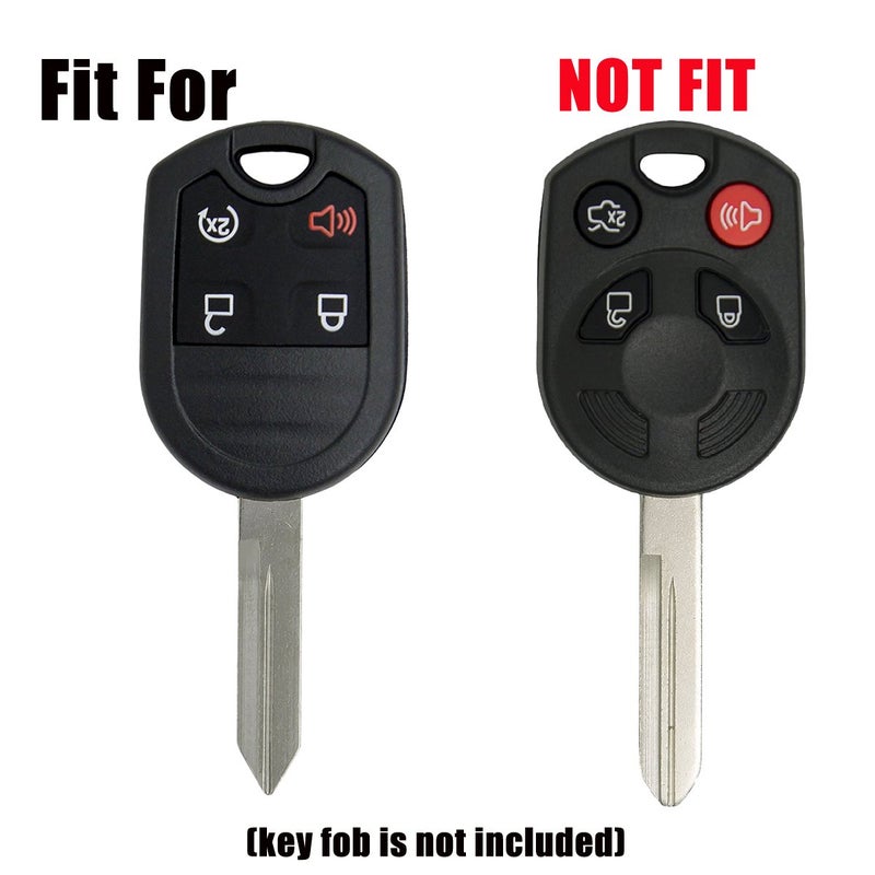 Coolbestda 2Pcs Coolbestda Silicone Key Fob Skin Cover Protector Keyless Jacket Remote Holder for Ford F150 F-150 F250 F350 Mustang Fusion Explorer Taurus Expedition Lincoln MKS MKX MKZ Navigator - Image 2